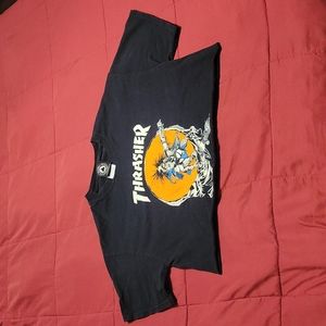 THRASHER DIY CROPPED TSHIRT SIZE MEDIUM